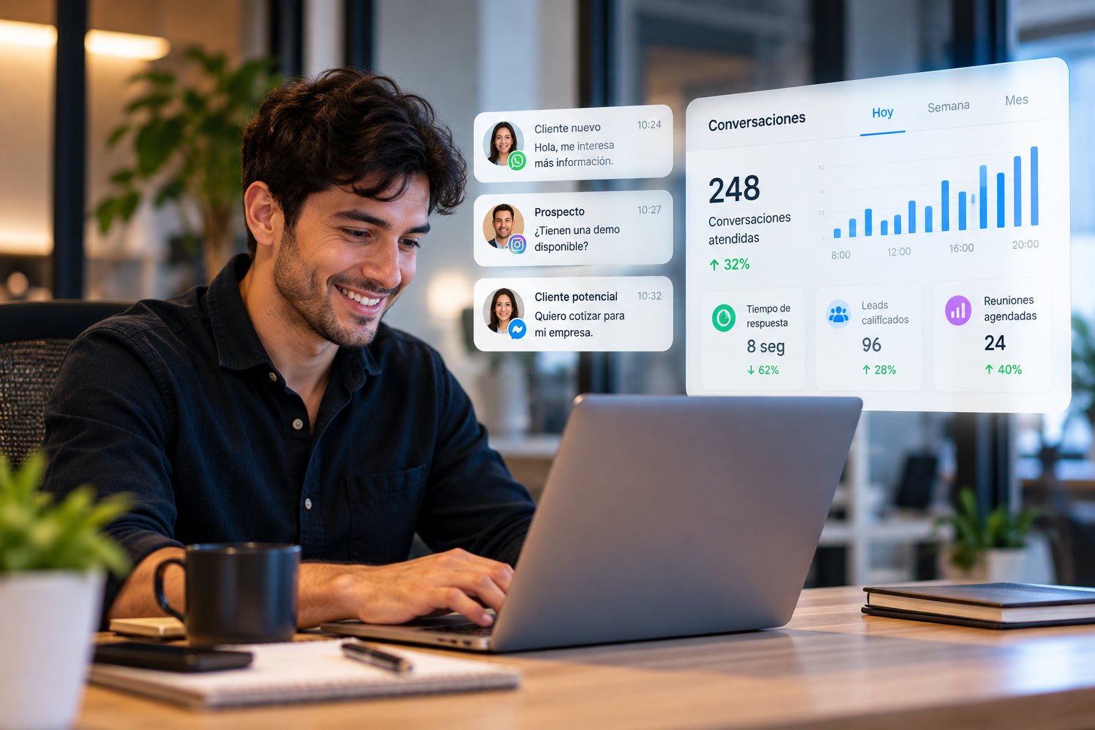 Dashboard de ventas y crecimiento